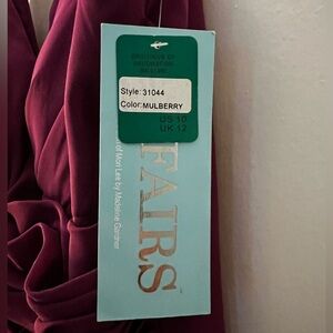 MoriLee cocktail dress, mulberry size 10